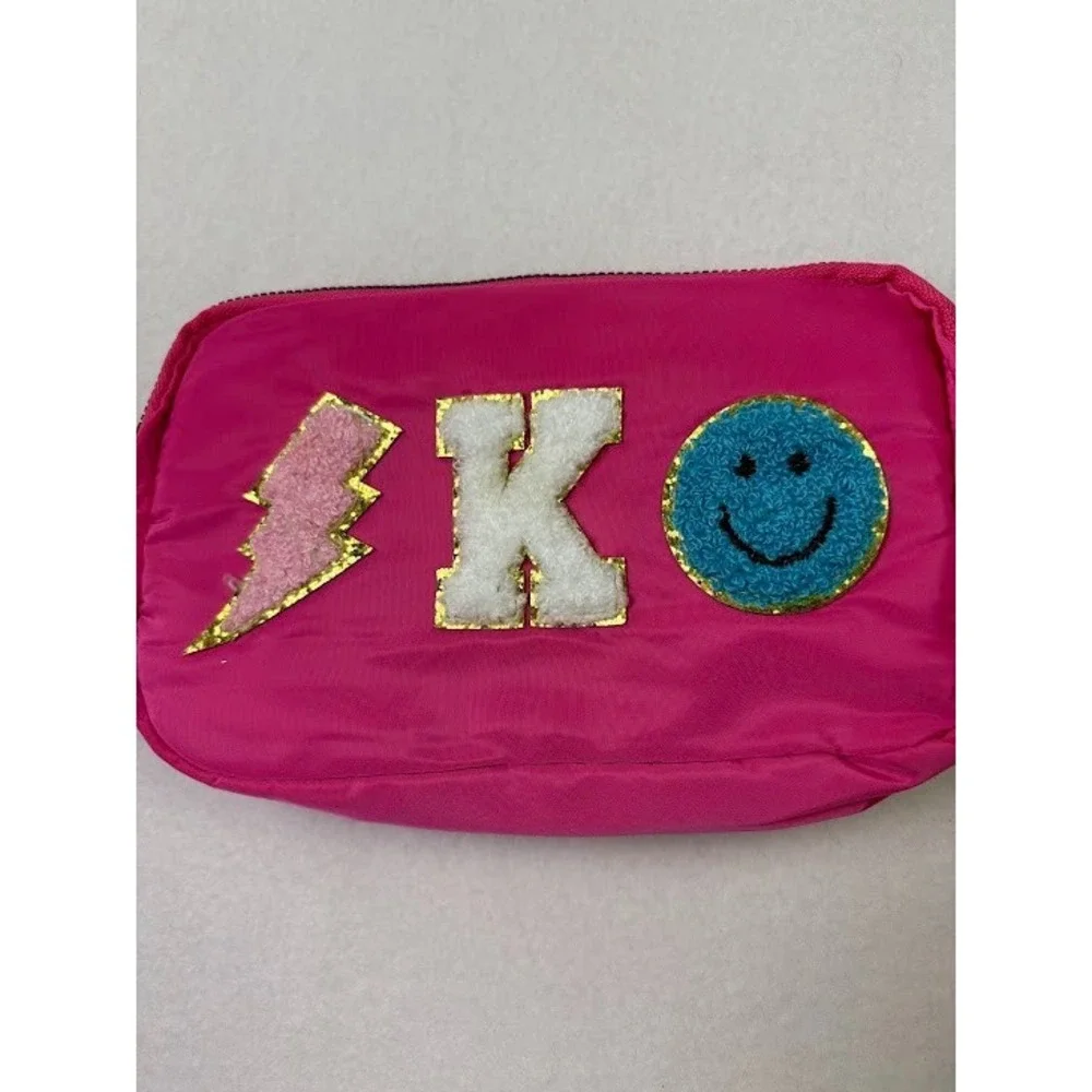 Fanny Pack for Girls‎ Hot Pink Chenelle Letter K Hot Pink Adjustable Strap NEW